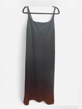 Sleek Black Maxi Slip Dress